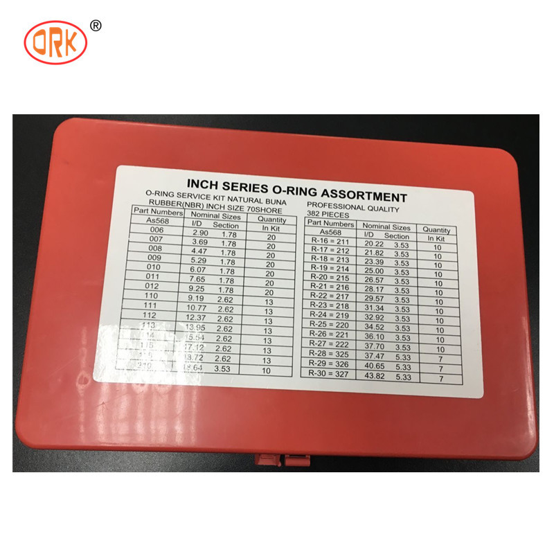 5A 382PC NBR 70 90Kit de sello hidráulico de tierra Color rojo Tamaño imperial Kit de anillo O automotriz