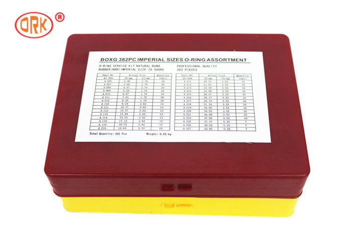 Caja durable del equipo del anillo o - el estándar 30 de G AS568 dimensiona 382 pedazos del negro de NBR 70